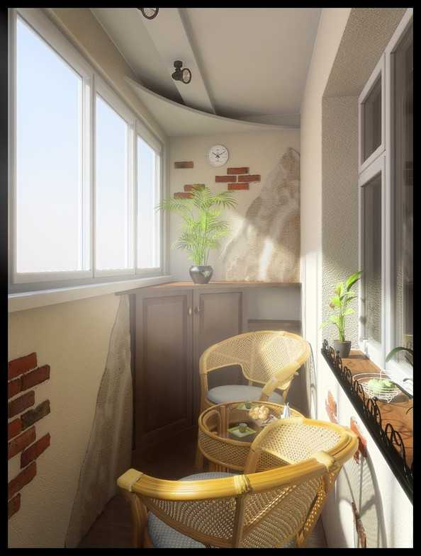 Варианты современного дизайна маленького балкона