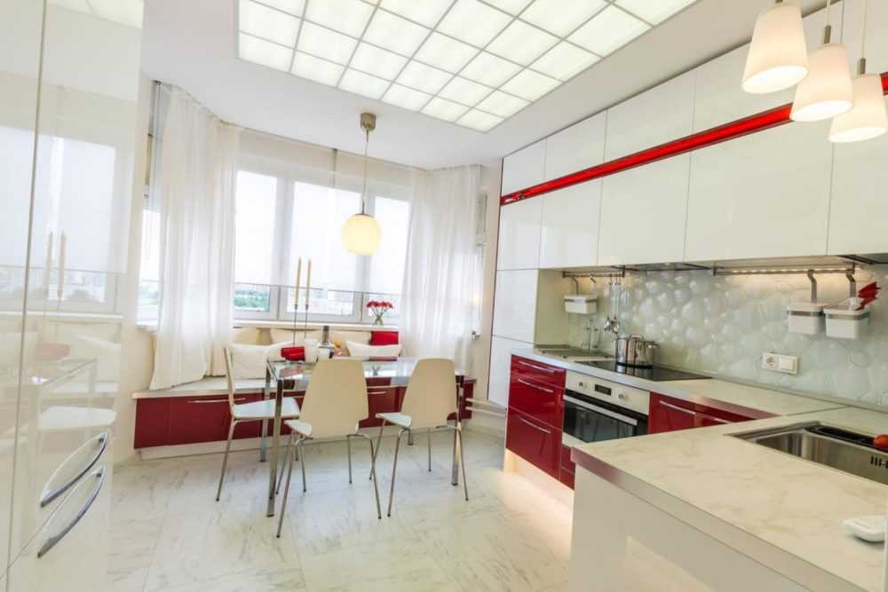 Кухни-гостиные 13 кв. м (58 фото): варианты дизайна интерьера кухни-столовой с диваном и другой мебелью