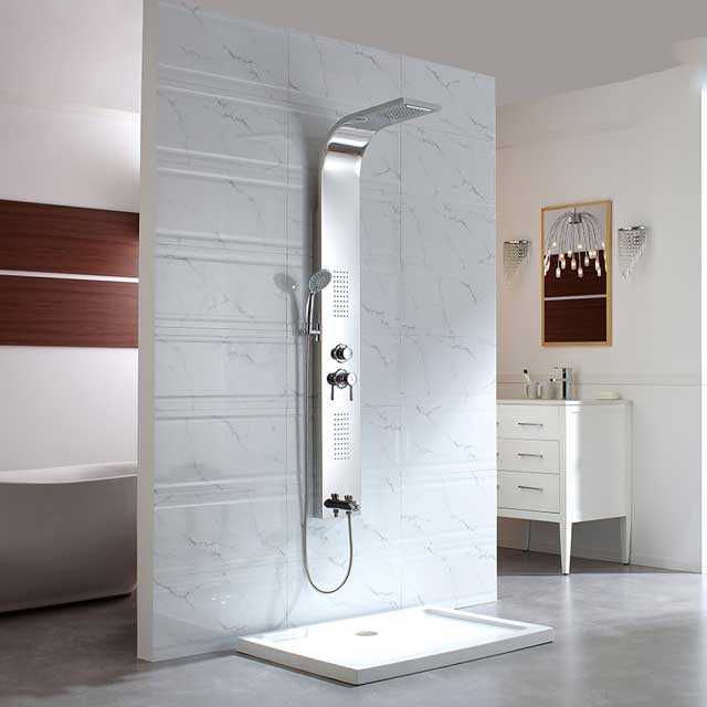 Душевая стойка (51 фото): комплект для душа в ванную с верхним изливом на стену, grohe и hansgrohe, обзор лучших смесителей от разных производителей