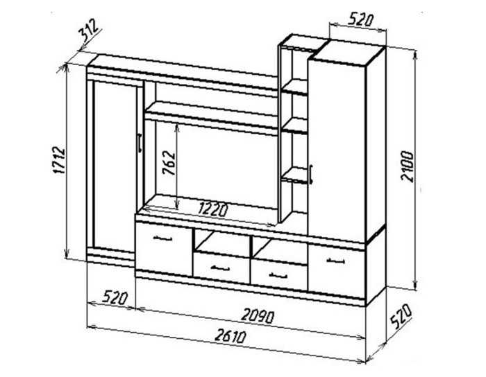 Шкаф-купе с нишей под телевизор (49 фото): модель со встроенной тумбой или полкой, с навесным телевизором посередине