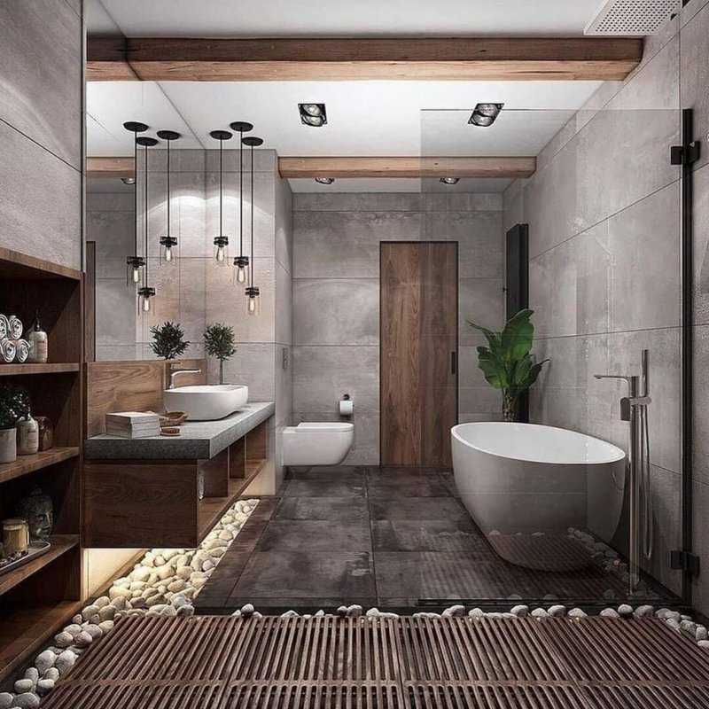 Дизайн ванной 2021 - лучшие идеи и тренды (55 фото)