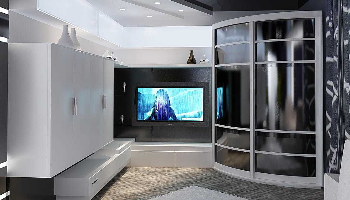 Угловые стенки в гостиную (80 фото): выбираем современные модульные стенки с платяным шкафом и мини-стенки в стиле классика