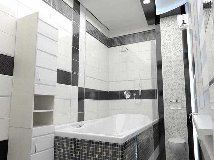 Черно-белая ванная комната: оригинальные идеи оформления интерьера