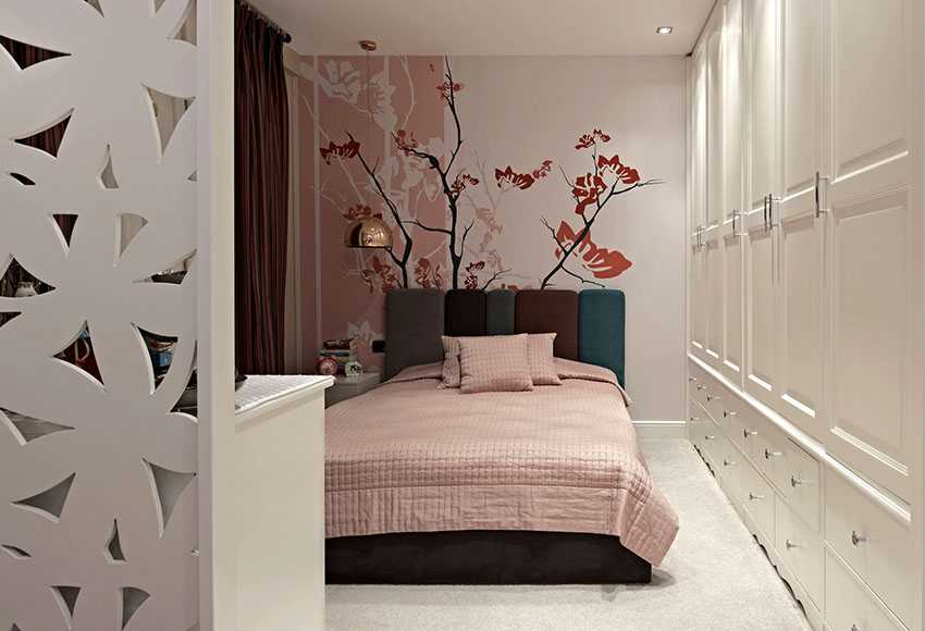Обои для маленькой спальни (48 фото): дизайн интерьеров 2021, какие выбрать цвета в небольшую темную комнату и на южной стороне