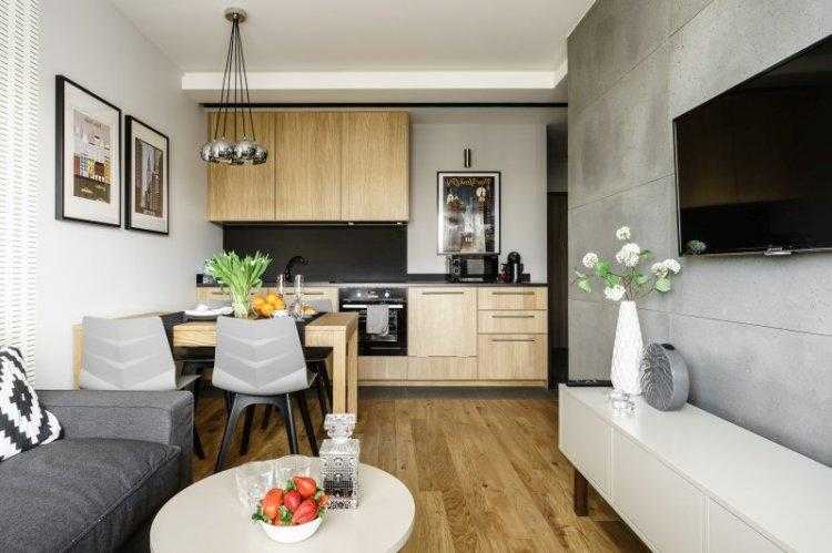 Дизайн кухни-студии 15, 16, 17 кв. м. (60 фото): кухня-гостиная 16 метров в квартире с одним окном