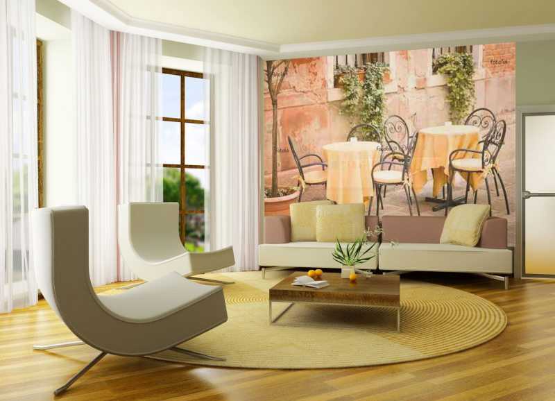 Фотообои в гостиную (78 фото): идеи-2021 дизайна обоев, расширяющие пространство модели на стену зала