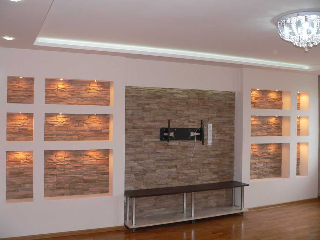 Конструкции из гипсокартона (55 фото): гипсокартонные изделия своими руками, конструкции в интерьере гостиной под телевизор