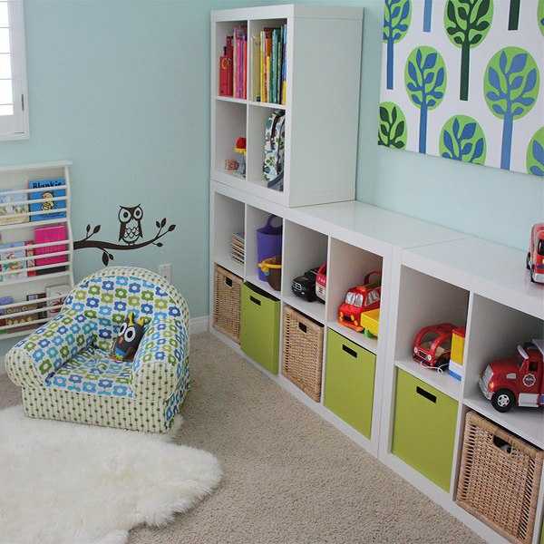 Какие бывают стеллажи для детской комнаты? 26 вариантов
