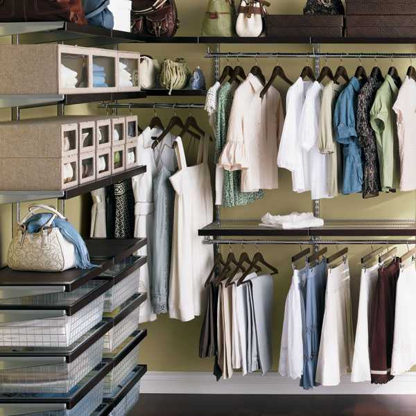 Системы хранения вещей для гардеробной: ассортимент брендов ikea, elfa, aristo
