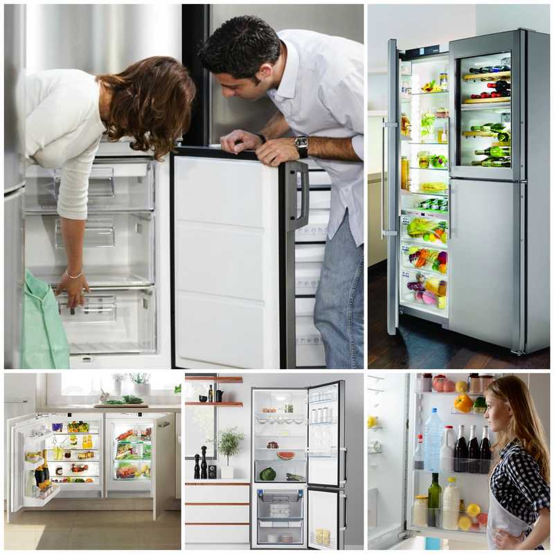 Холодильники серого и серебристого цвета