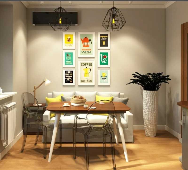 Фотообои возле стола на кухне (38 фото): обои, расширяющие пространство в интерьере маленькой кухни над обеденным столом