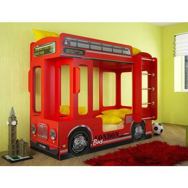 Двухъярусная кровать-автобус: двухэтажная кровать london bus