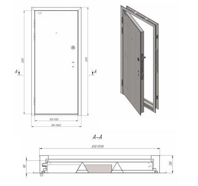 Размер входной двери – важные параметры, которые учитываются при ее установке в определенный дверной проем Каковы стандартные высота и ширина полотна с коробкой в квартире и частном доме