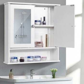 Навесной шкаф в ванную комнату: виды, преимущества и особенности монтажа
