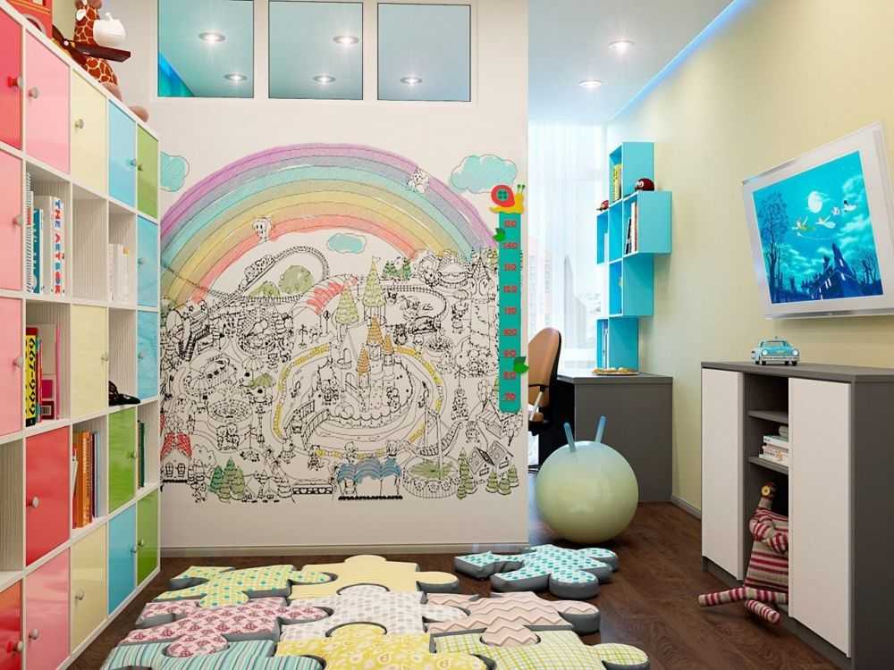 Роспись стен в детской комнате: выбор материалов, особенности нанесения рисунка и интересные идеи