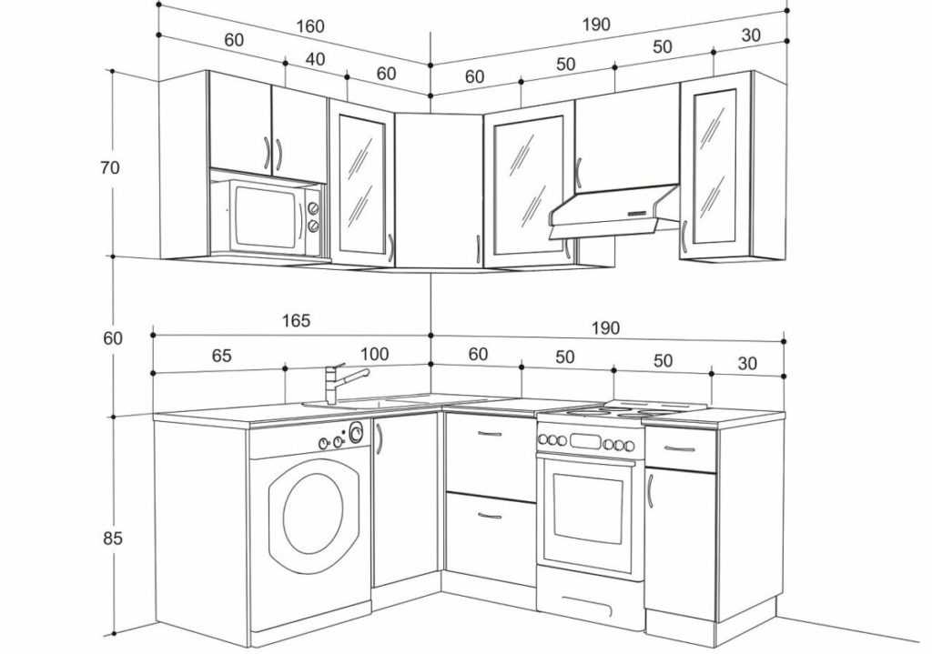 На какой высоте вешать кухонные шкафы: рассчитываем расстояние от столешницы или от пола правильно