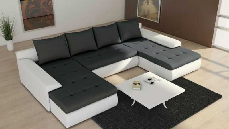 П-образный диван: 95 фото популярных и оригинальных идей установки в интерьере