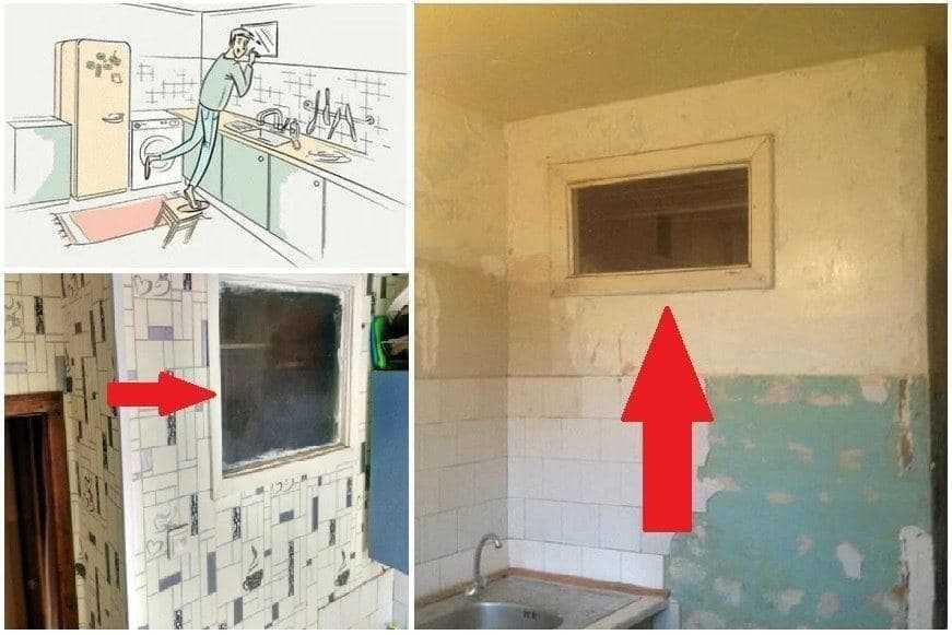 Современные идеи оформления оконного проема между ванной и кухней в хрущевке