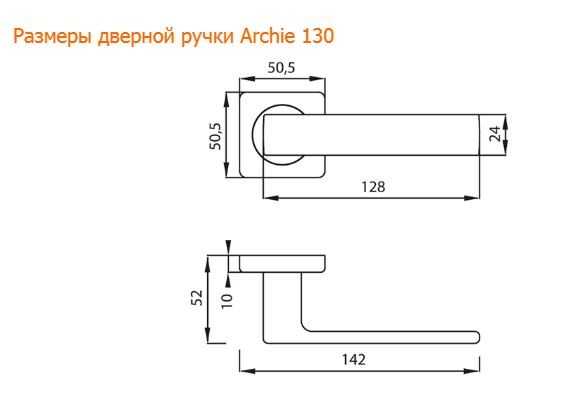 Чертеж дверной ручки