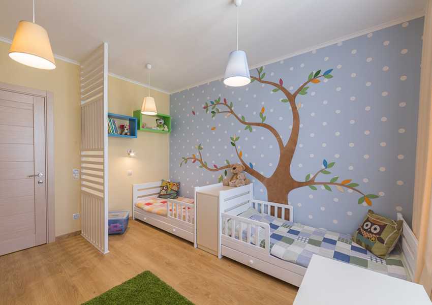 Дизайн детской спальни для двух и трех разнополых детей — 240+ (фото) идей зонирования интерьера