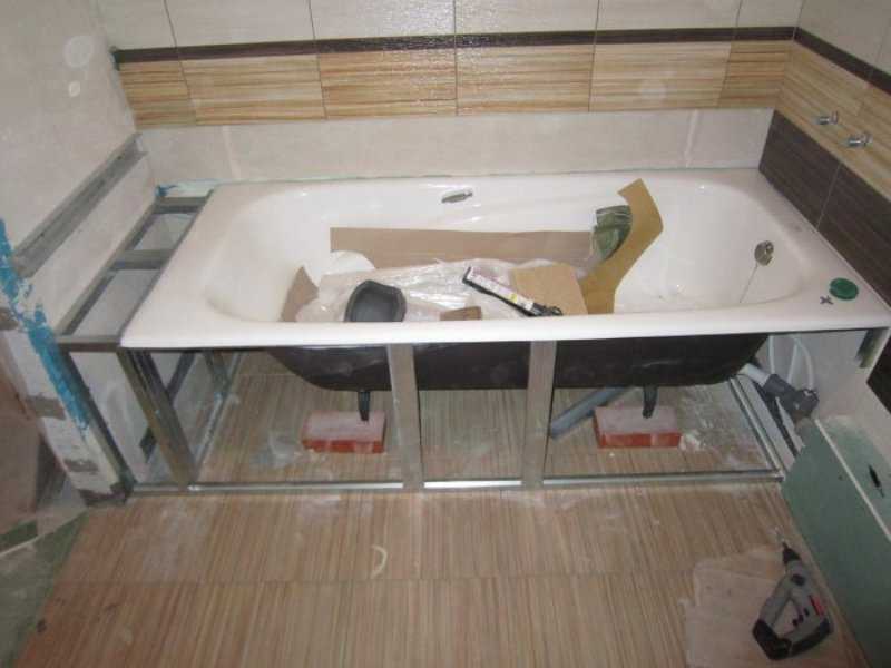 Установка акриловой ванны: как установить своими руками, как устанавливать конструкцию на каркасе, как правильно проводить монтаж
