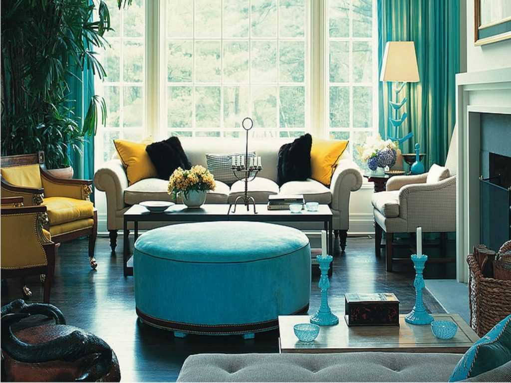 Голубая гостиная: фото и тона, цвета в интерьере, серый дизайн и белые оттенки дома, бежевый и шоколадный