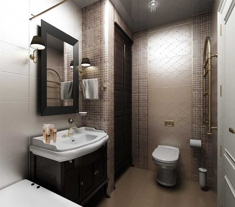 Интерьер ванной комнаты 4 кв м — отдельной и с туалетом (30 фото)