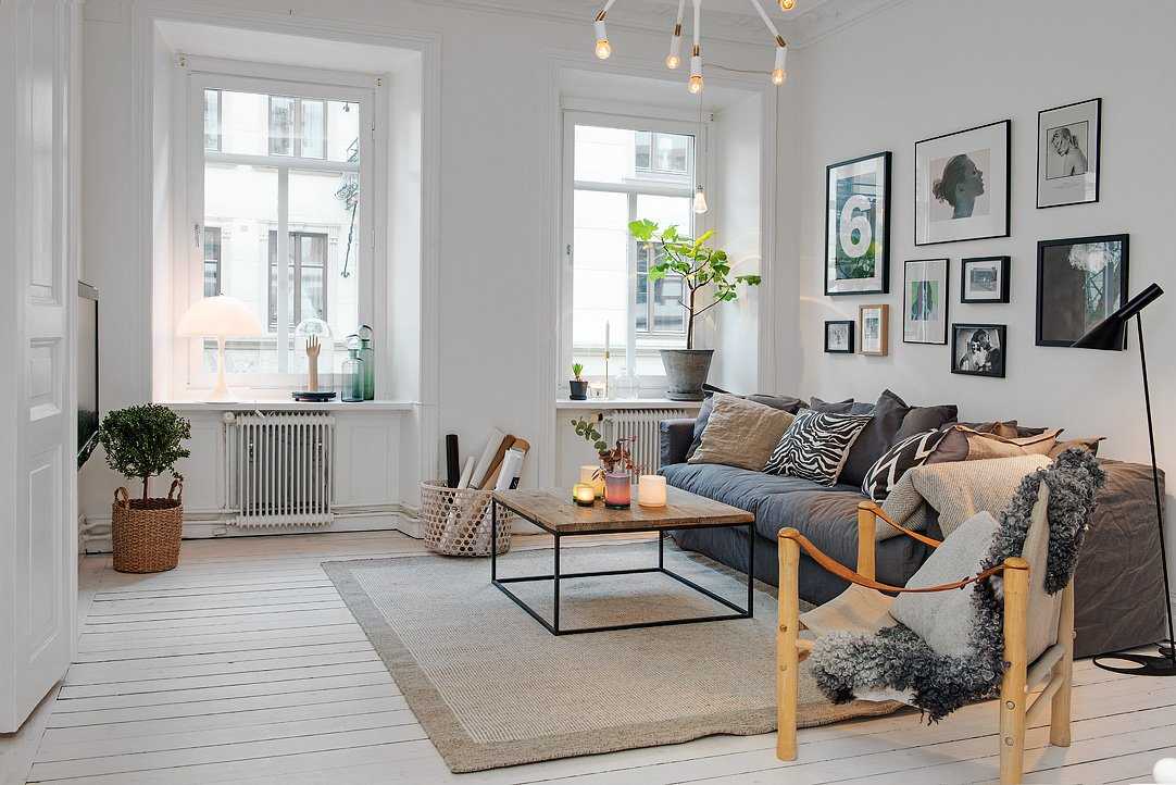 Простота и роскошь гостиной в скандинавском стиле - 106 фото примеров