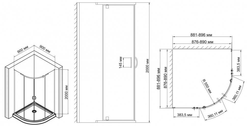Акриловые душевые поддоны: глубокие квадратные изделия для кабин с душем, 90х90 и 900х900, 80х80 и 100х100