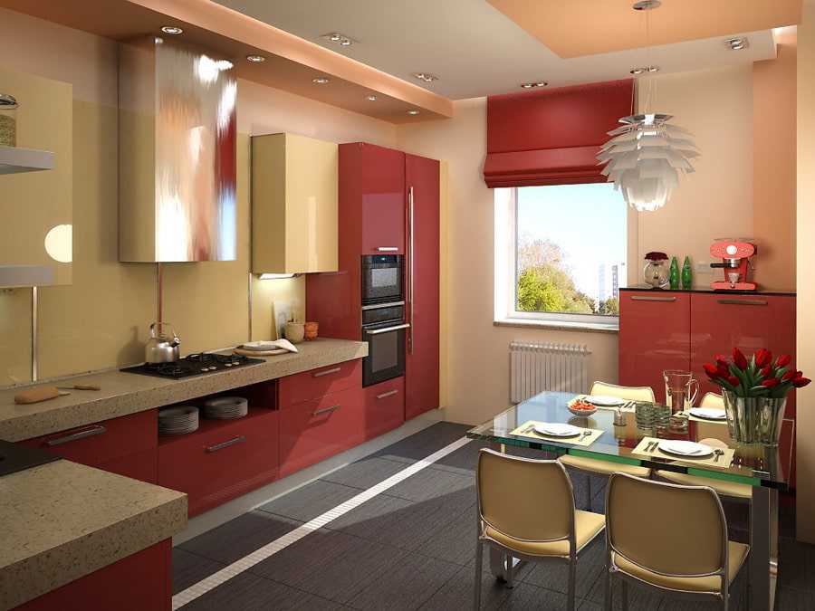 Кухни с окном посередине (20 фото): дизайн интерьера с большим окном по центру, красивые проекты кухни