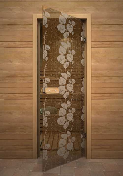 Стеклянная дверь для бани и сауны: размеры и установка
