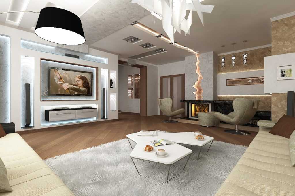 Декоративный камень в интерьере гостиной фото: искусственная отделка зала, дизайн с деревом, комбинация в оформлении
