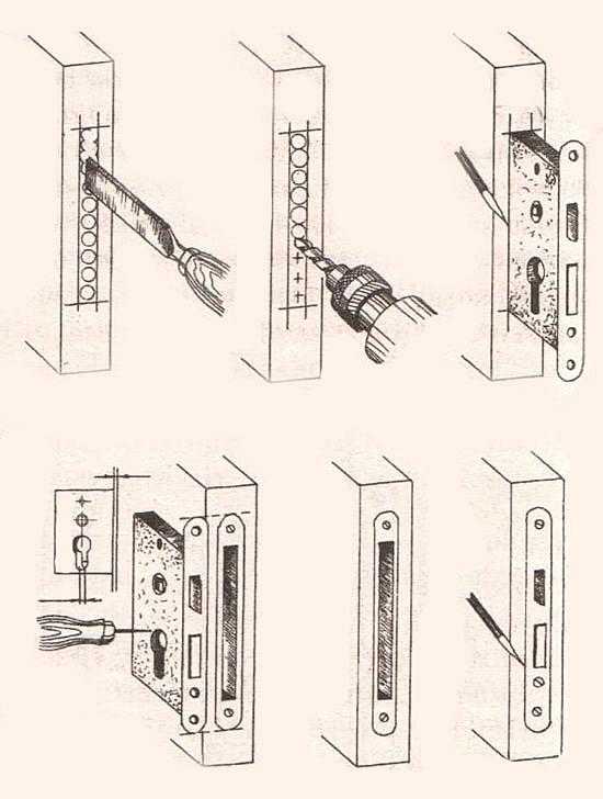 Накладной замок для деревянной двери: как установить своими руками