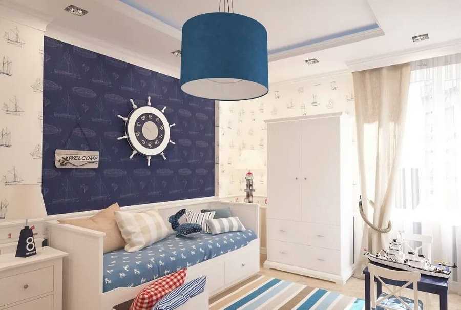 Детская комната в морском стиле - варианты оформления интерьера для мальчика и девочки, планировка и зонирование пространства, идеи на фото