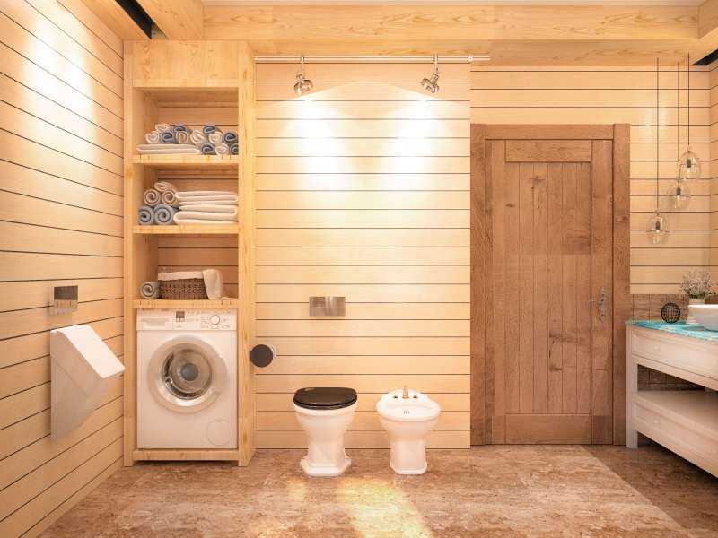 Ванная комната в деревянном доме: интересные дизайнерские решения