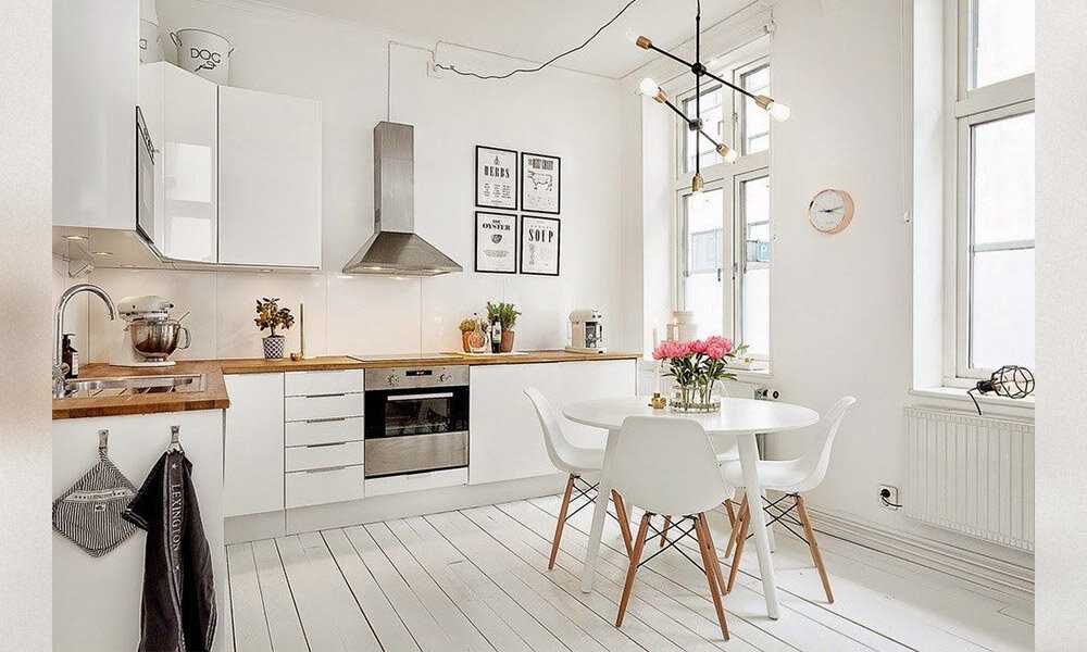 Кухня в скандинавском стиле - 60 фото интерьеров