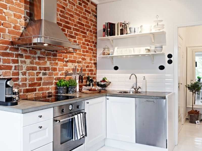 Кирпичная стена на кухне (30 фото): кладка кирпича в интерьере своими руками, варианты дизайн-проекта