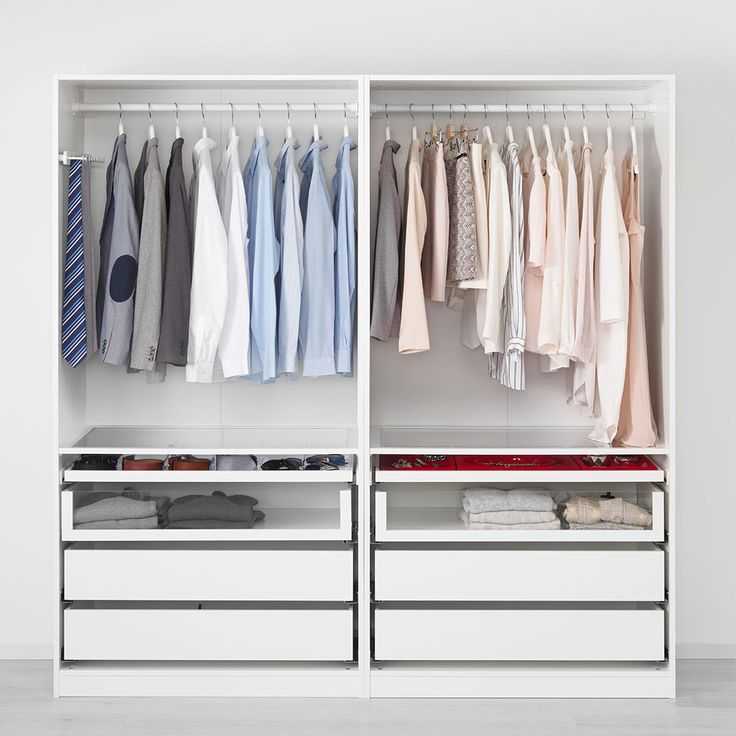 Гардероб «пакс» (60 фото): как смотрится белый угловой шкаф ikea в интерьере гардеробной, его размеры и сборка системы, отзывы