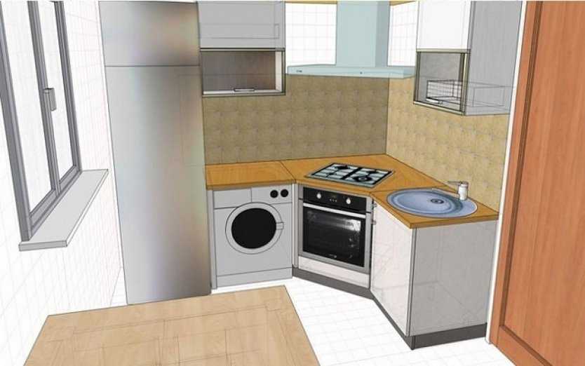 Как правильно выбрать гарнитуру для угловой кухни в «хрущевке» Каковы особенности дизайна маленькой кухни со стиральной машиной Какой стиль интерьера подойдет для небольшого кухонного помещения