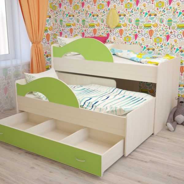 Выдвижная кровать для двоих детей: устройство и правила выбора
