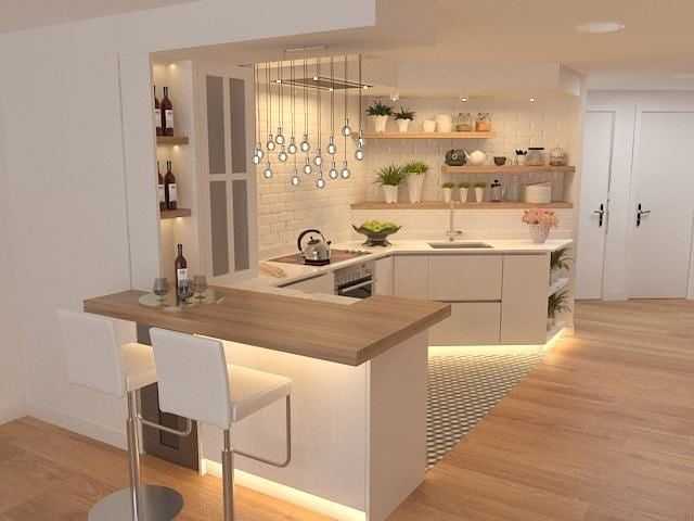 Кухня гостиная с барной стойкой: особенности дизайна | фото