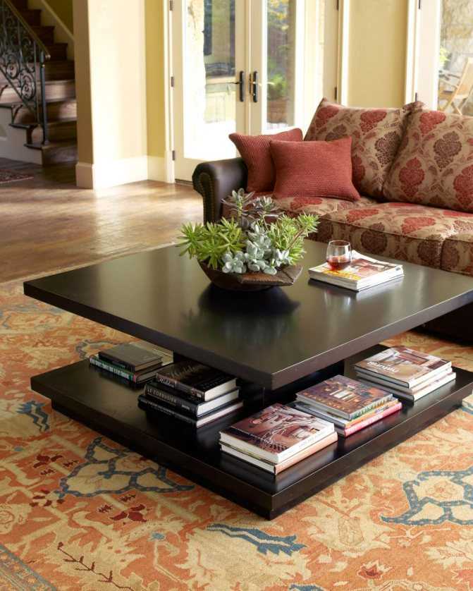 Журнальный стол для гостиной (48 фото): красивый столик в современном интерьере большого зала
