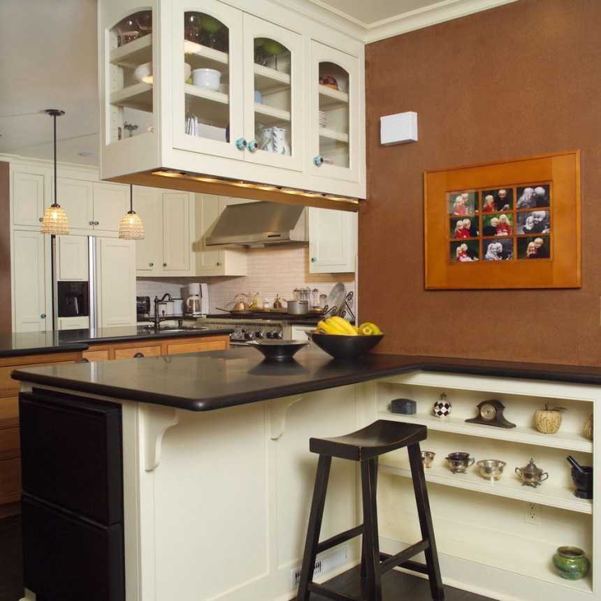 100 лучших идей дизайна: кухня-гостиная с барной стойкой на фото