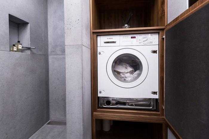 Шкаф для стиральной машины в ванную комнату — виды и правила выбора