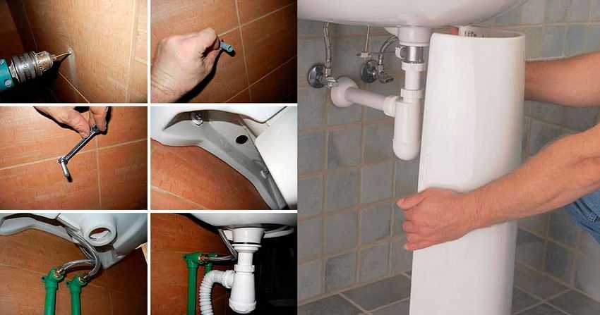 Как установить раковину в ванной - все о канализации