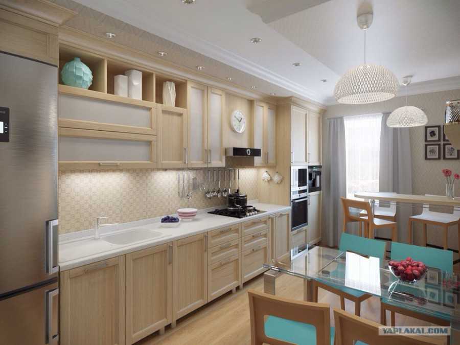 Идеи дизайна кухни-гостиной 14 кв. м