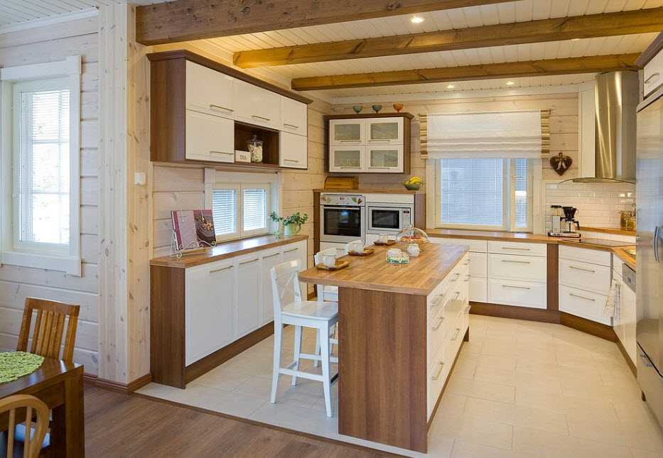 Дизайн совмещенной с гостиной кухни в частном доме (71 фото): как оформить столовую с залом в загородном деревянном коттедже?