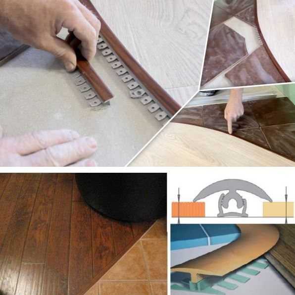 Комбинированные полы из плитки и ламината на кухне (40 фото): особенности сочетания и оформление перехода ламината в плитку, правила стыковки материалов и дизайн стыка