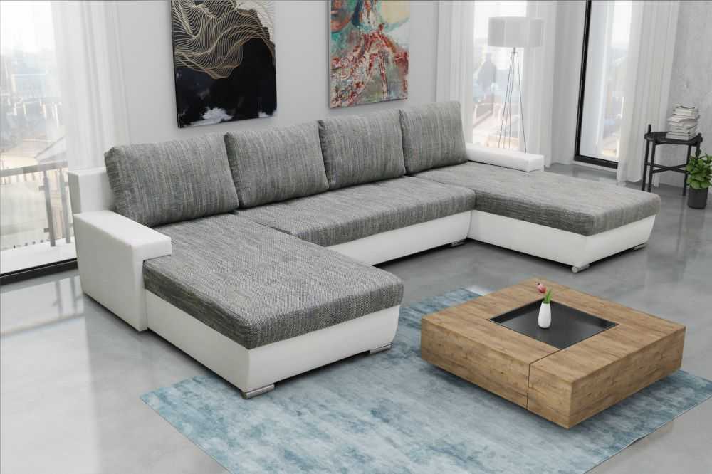 Большие диваны для гостиной (34 фото): изделия со спальным местом для маленькой комнаты, огромные прямые и п-образные модели