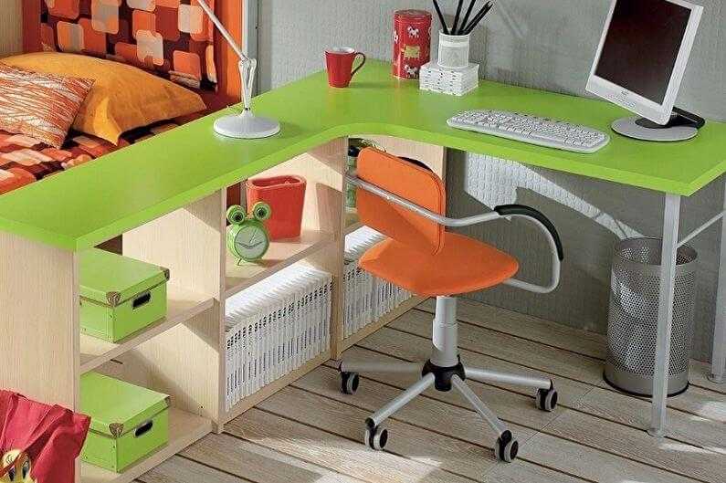 Угловой письменный стол для двоих детей (32 фото): размеры компьютерных детских парт